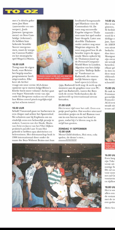 My report of a 1993 Amiga game developers event in Belgium, page 4 of 4