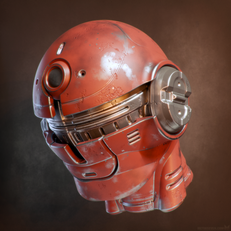 Science-fiction robot head model