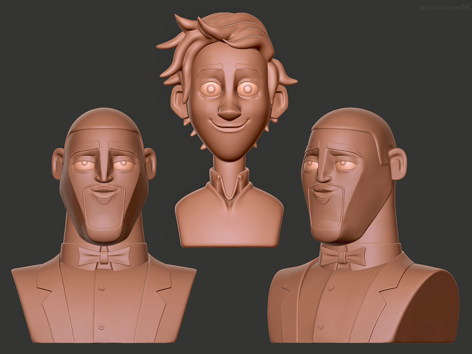 Toy sculptures, made in 2018 using ZBrush for a promotional campaign surrounding the Spies in Disguise animation release