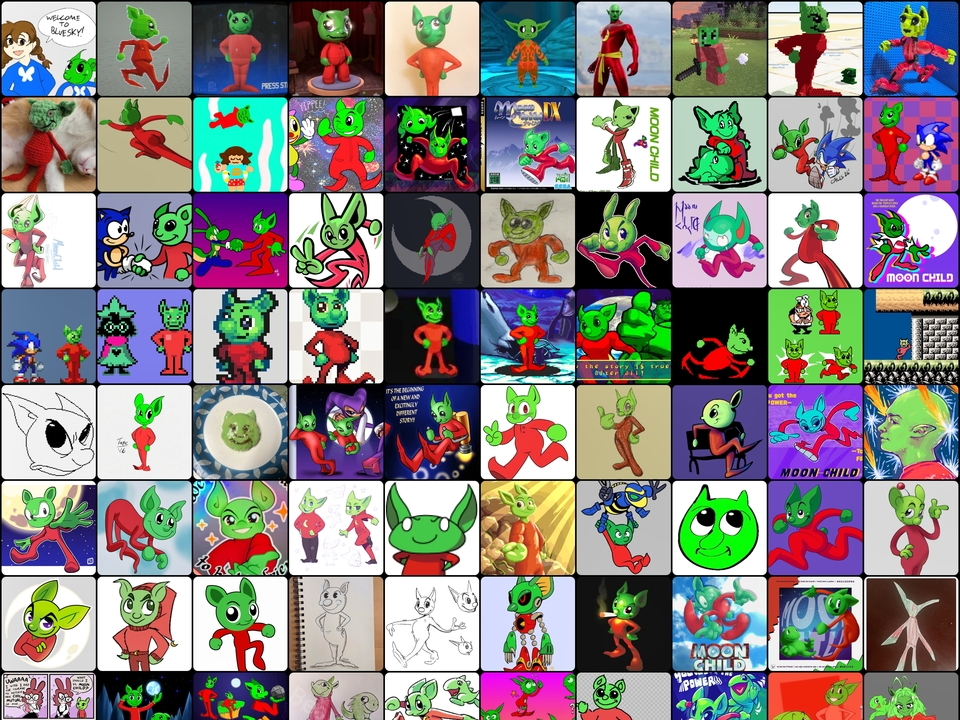 A selection of Moon Child and Hoi game character fan art by various artists