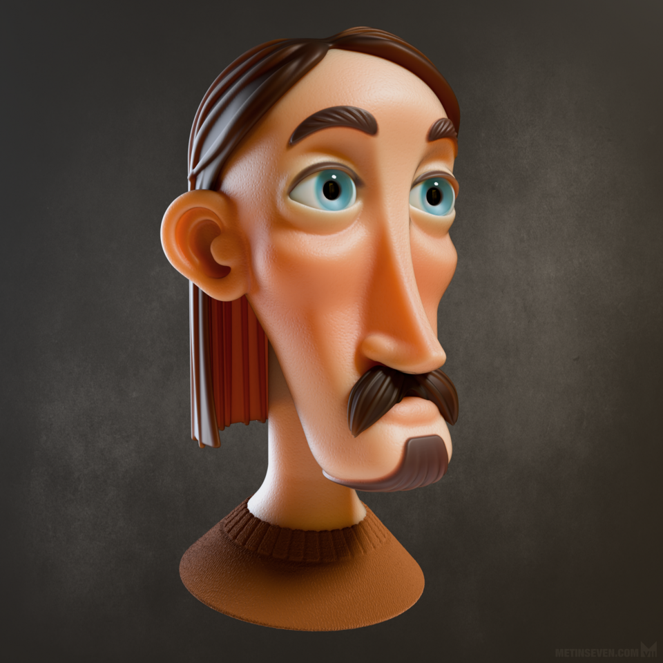 Stylized character head design
